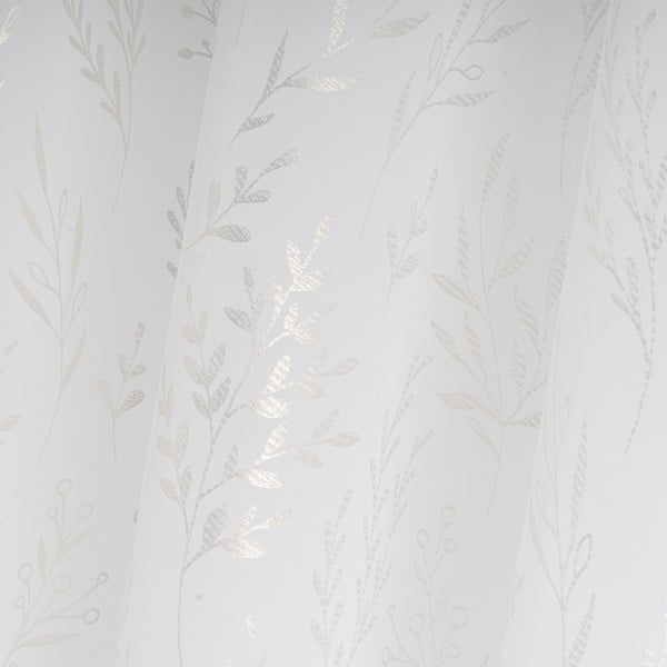 Baltos spalvos/sidabrinės spalvos permatoma užuolaida 140x260 cm Buds – Casa Selección-image-4