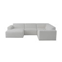 Iš boucle kampinė sofa baltos spalvos („U“ formos) Roxy – Scandic