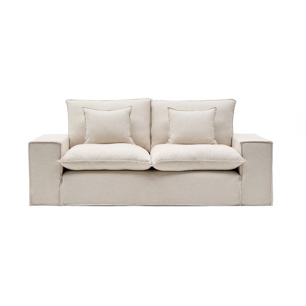 Smėlio spalvos sofa iš lino 240 cm Anarela – Kave Home