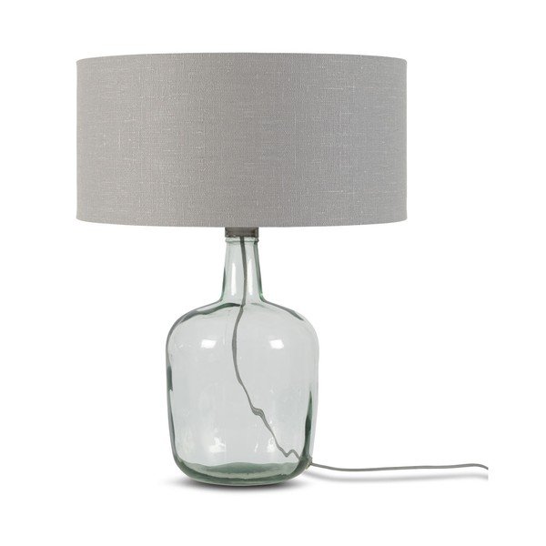Stalo lempa su šviesiai pilku atspalviu ir perdirbto stiklo struktūra Good&Mojo Murano, ⌀ 47 cm