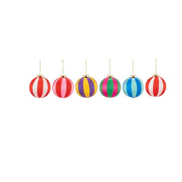 Iš tekstilės Kalėdiniai žaisliukai rinkinyje 6 vnt. 23,5 cm Yarn Stripe – Sass & Belle