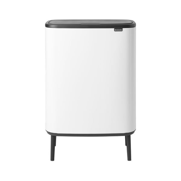Iš plieno šiukšliadėžė baltos spalvos rūšiavimui/galima atidaryti palietus 60 l Bo Touch Bin Hi – Brabantia-image-3