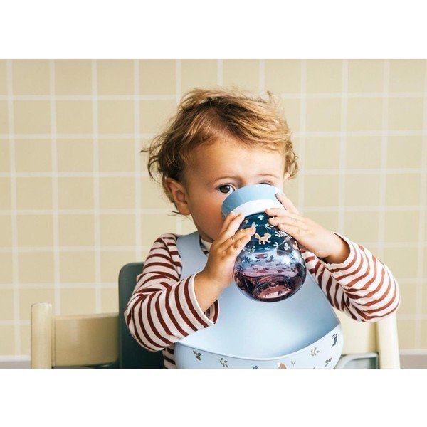 Šviesiai žalios spalvos iš plastiko vaikiškas puodelis 300 ml Little Farm – Mepal-image-1