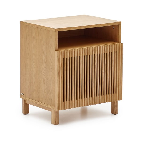 Naktinis staliukas natūralios spalvos iš ąžuolo Beyla – Kave Home-image-2