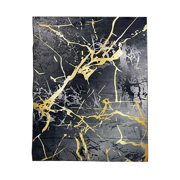 Juodas/auksinis kilimas 140x80 cm Modern Design - Rizzoli