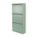 Pilkai žalios spalvos iš metalo atlenkiama spintelė batams 50x103x15 cm Billy – Spinder Design