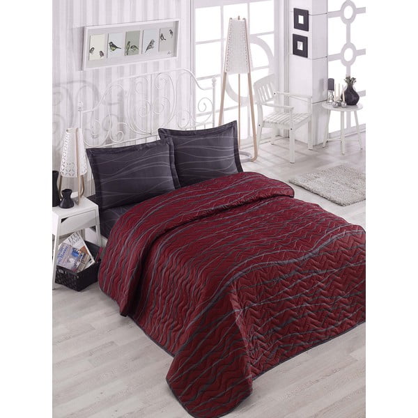 Dygsniuota lovatiesė dvigulei lovai 200x220 cm Verda – Mijolnir
