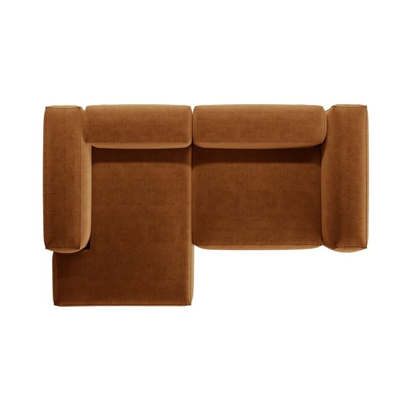 Raudonos plytų spalvos kampinė sofa (su kairiuoju kampu/su gultu) Bergamo – Cosmopolitan Design-image-3