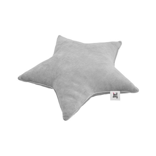Pilkos spalvos kūdikių lininė žvaigždės formos pagalvėlė BELLAMY Velvet-image-1