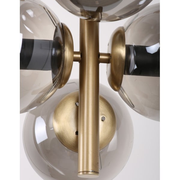 Kabantis šviestuvas pilkos spalvos/auksinės spalvos ø 15 cm su stiklo gaubtu Forte – Squid Lighting-image-4