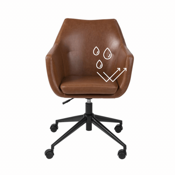 Biuro kėdžių su odiniais apmušalais impregnavimas, impregnavimas be valymo