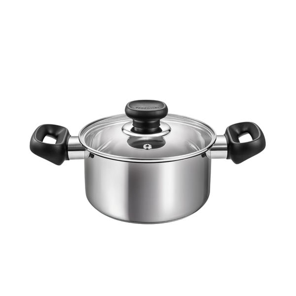 Puodas iš nerūdijančio plieno su dangčiu tinka indukcinei viryklei 1,5 l Brava – Tescoma