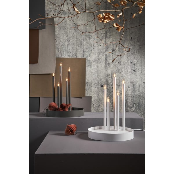 Šviečianti dekoracija baltos spalvos ø 32 cm Deco – Star Trading-image-2