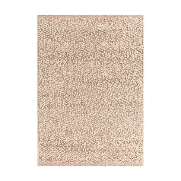 Rankų darbo smėlio spalvos iš vilnos mišinio kilimas 120x170 cm Claude – MADE