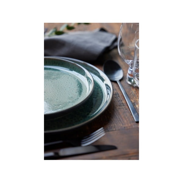 Žalios spalvos/juodos spalvos desertinė iš akmens masės lėkštė ø 21 cm Gastro Green/Black – Bitz-image-3