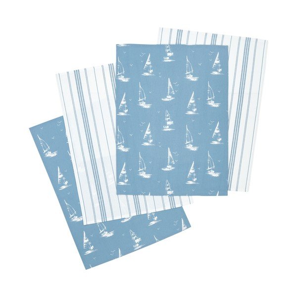 Iš medvilnės virtuvės rankšluosčiai 4 vnt. 50x70 cm Salcombe Boats – Catherine Lansfield