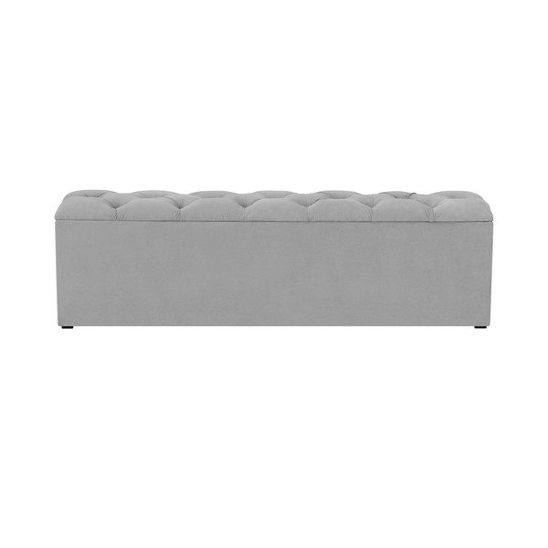 Pilkos spalvos otomanas su daiktadėže "Kooko Home Manna", 47 x 180 cm-image-1