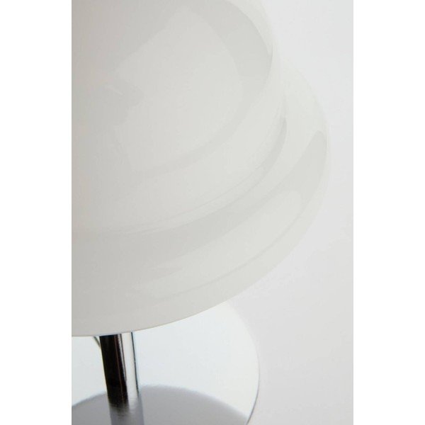 Baltos spalvos/blizgios sidabrinės spalvos stalinis šviestuvas iš opalinio stiklo (aukštis 26 cm) Bubba – Jotex-image-3