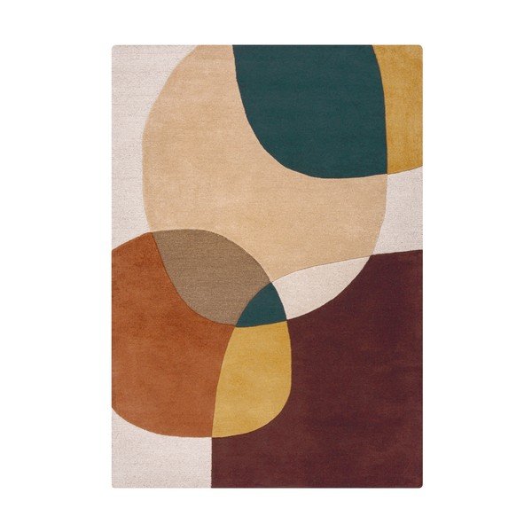 Rankų darbo violetinės spalvos iš vilnos kilimas 160x230 cm Glow Purple Multi – Flair Rugs