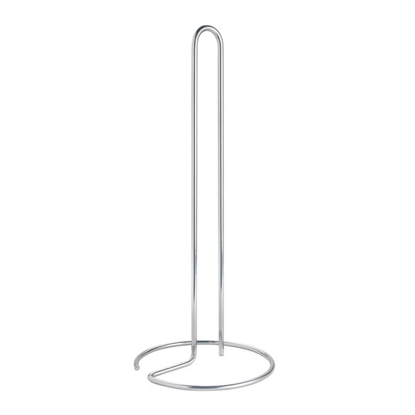 Blizgios sidabrinės spalvos iš plieno popierinio rankšluosčio stovas ø 14 cm Luxy – Metaltex