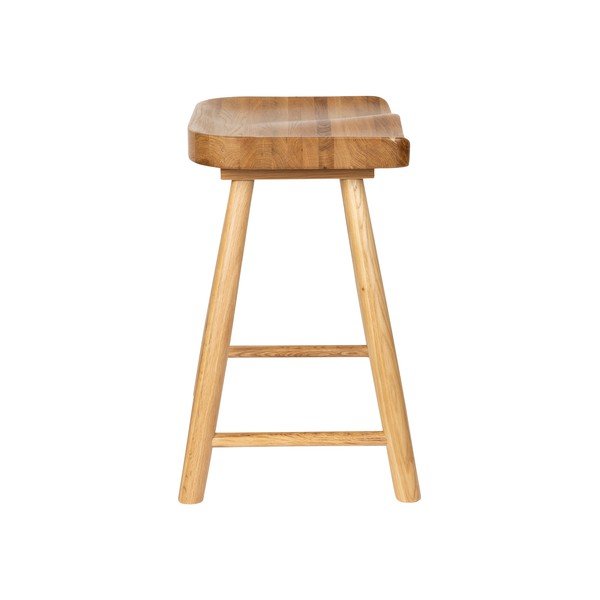 Natūralios spalvos iš ąžuolo masyvo taburetė Vander – White Label-image-3