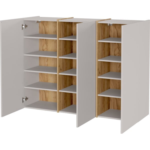 Kreminės spalvos koridoriaus spintelė 138x103x38 cm Libbiano – Germania-image-3