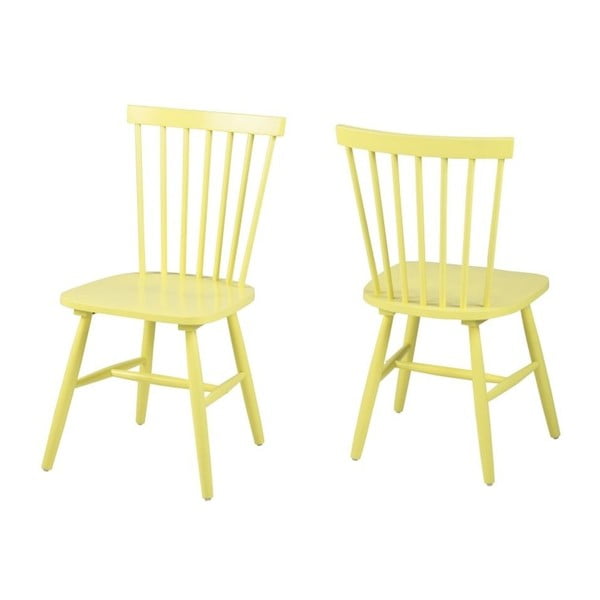 Geltonos spalvos "Actona Riano" valgomojo kėdė