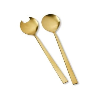 Salotų serviravimo įrankių rinkinys iš aukso spalvos "Bitz