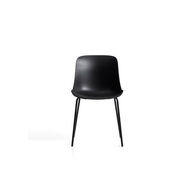 Juodos spalvos plastikinė sodo kėdė Altea – Kave Home-image-3