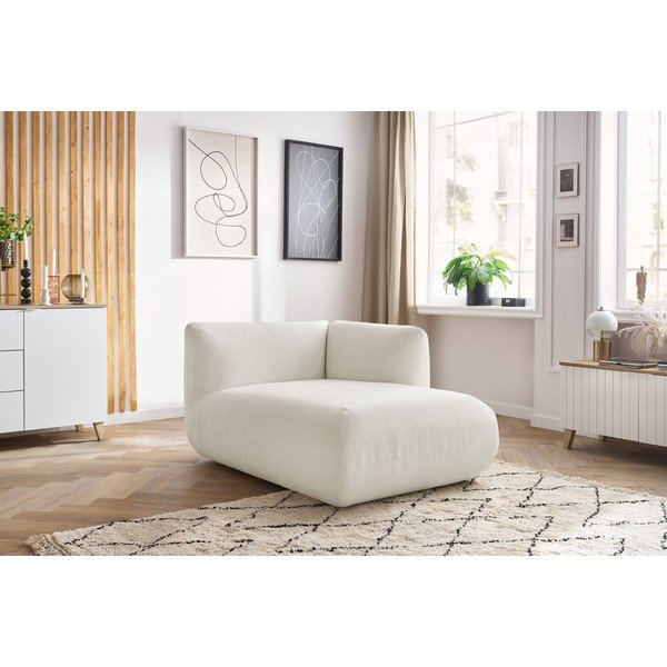 Modulinė sofa baltos spalvos iš kordinio velveto (su dešiniuoju kampu) Lecomte – Bobochic Paris-image-1