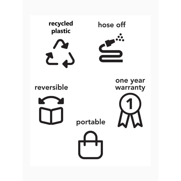 Smėlio ir aukso spalvos dvipusis lauko kilimas iš perdirbto plastiko Fab Hab Sydney, 90 x 150 cm-image-4