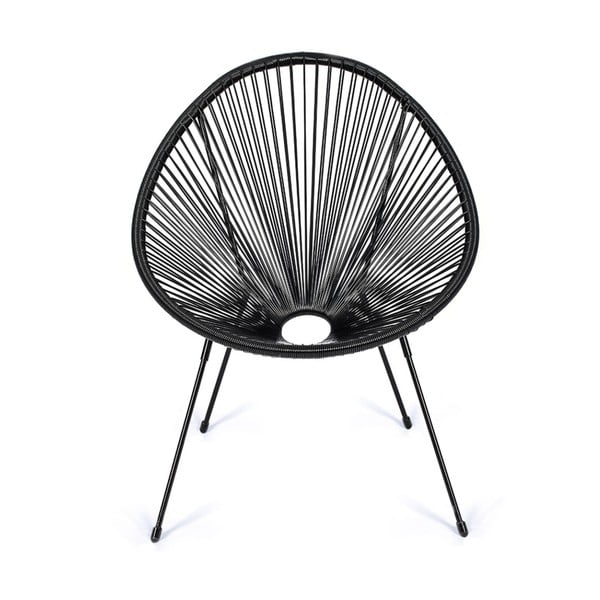 Juodos spalvos metalinis/plastikinis sodo krėslas Avocado Comfort – Bonami Selection