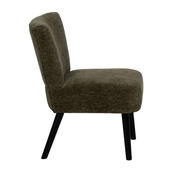 Žalios spalvos iš šenilinio audinio krėslas – Ixia-image-2