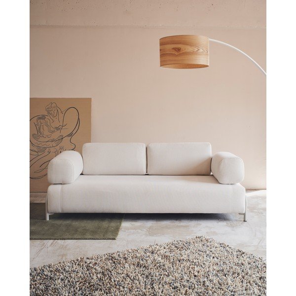 Smėlio spalvos iš šenilinio audinio sofa 232 cm Compo – Kave Home-image-2
