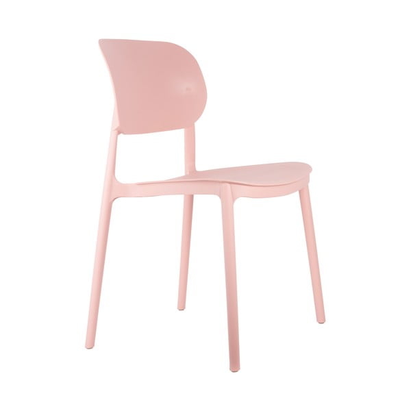 Iš plastiko valgomojo kėdės šviesiai rožinės spalvos 4 vnt. Cheer – Leitmotiv