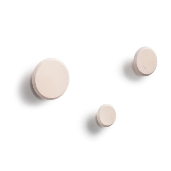 Sieniniai natūralios spalvos iš medienos kabliai 3 vnt. Nadua – Kave Home