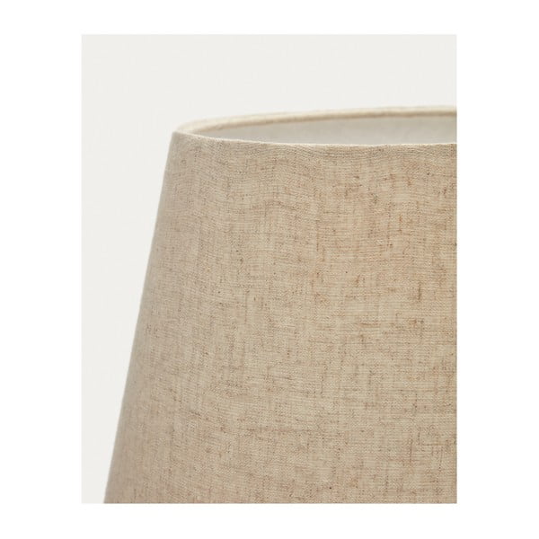 Stalinis šviestuvas juodos spalvos/smėlio spalvos (aukštis 60 cm) su tekstiliniu gaubtu Torrent – Kave Home-image-4