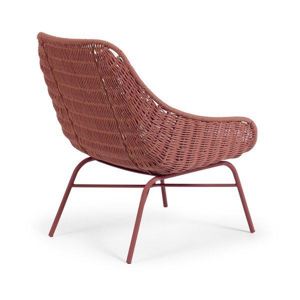 Terakotos spalvos sodo krėslas Kave Home Abeli-image-3