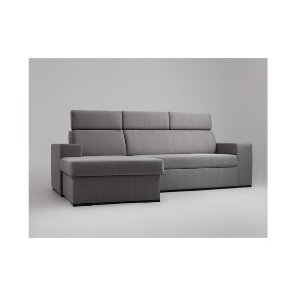 Pilkos ir smėlio spalvos kampinė sofa Custom Form Atlantica, kampas kairėje-image-2