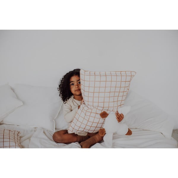 Vaikiškos lovelės rinkinys smėlio spalvos Camel Check – Malomi Kids-image-3