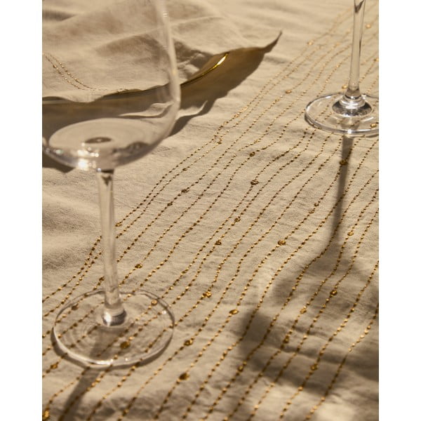 Iš lino mišinio staltiesė 150x250 cm Flia – Kave Home-image-4