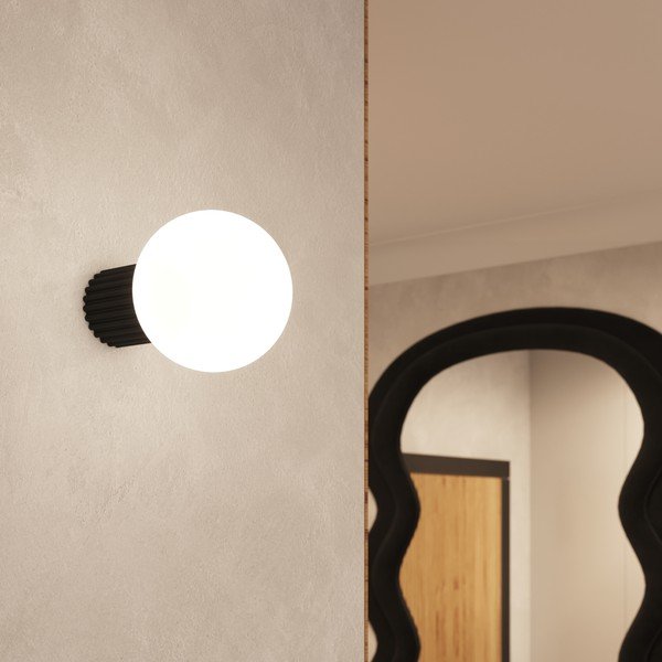 Juodos spalvos sieninė lempa ø 12 cm Orbital – Sollux-image-1