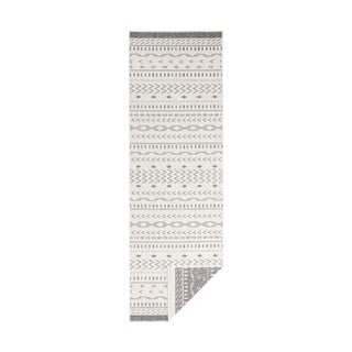Pilkos ir kreminės spalvos dvipusis lauko kilimas NORTHRUGS Kuba, 350 x 80 cm