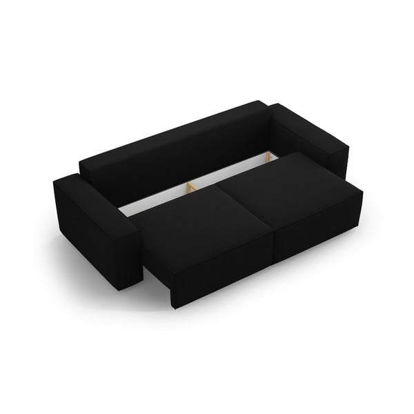 Sulankstoma sofa juodos spalvos 247 cm Jodie – Micadoni Home-image-3