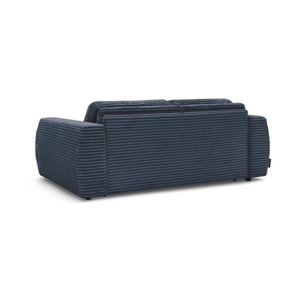 Tamsiai mėlynos spalvos sofa miegojimui/sulankstoma iš kordinio velveto 240 cm Hugo – Bobochic Paris-image-4
