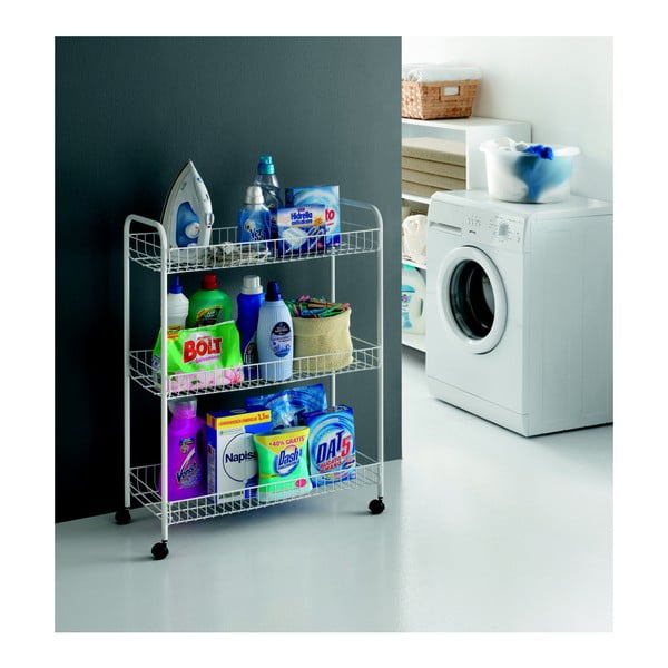 3 pakopų mobilus vonios kambario stovas Metaltex Laundry, 31 x 84 cm-image-4