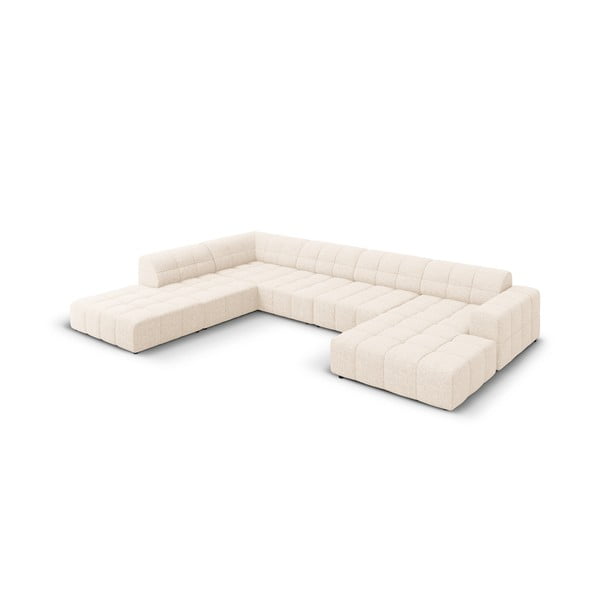 Kampinė sofa kreminės spalvos (su kairiuoju kampu/„U“ formos) Chicago – Cosmopolitan Design-image-3
