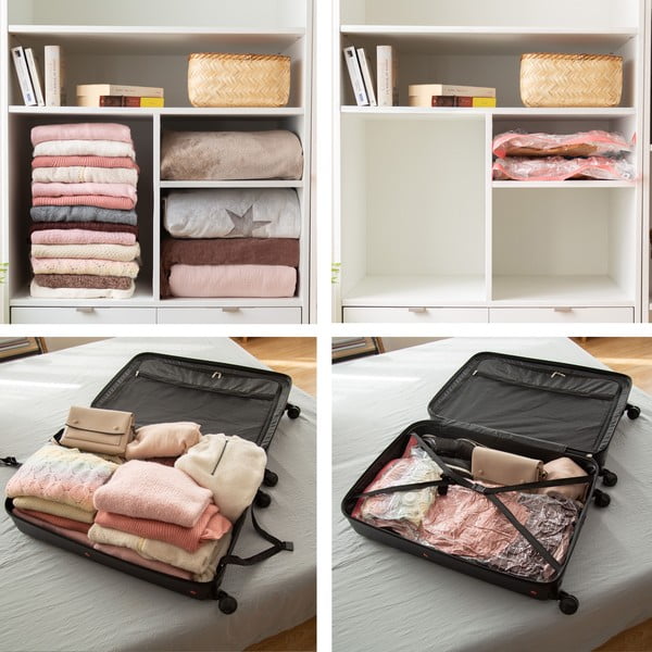 Vakuuminiai drabužių krepšiai 2 vnt. Premium Valve M – Compactor-image-1