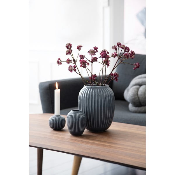 Antracito spalvos keramikos vaza Kähler Design Hammershoi, aukštis 10 cm-image-2
