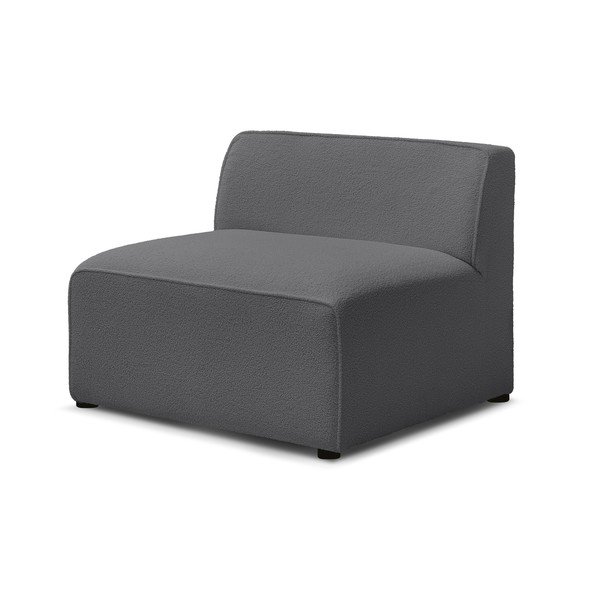 Tamsiai pilkos spalvos iš boucle modulinė sofos dalis (modulinė) Megeve – Bobochic Paris-image-3